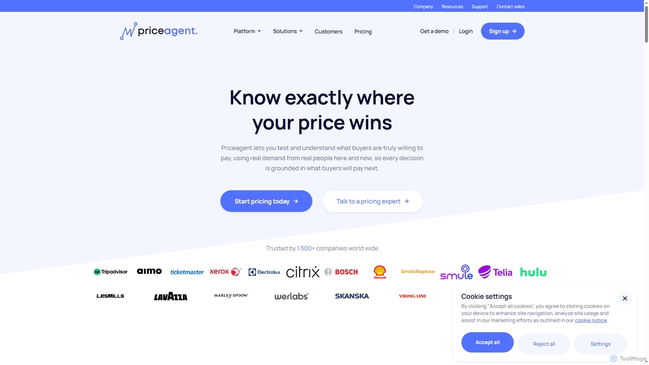 Priceagent | Platform and capabilities for Priceagent