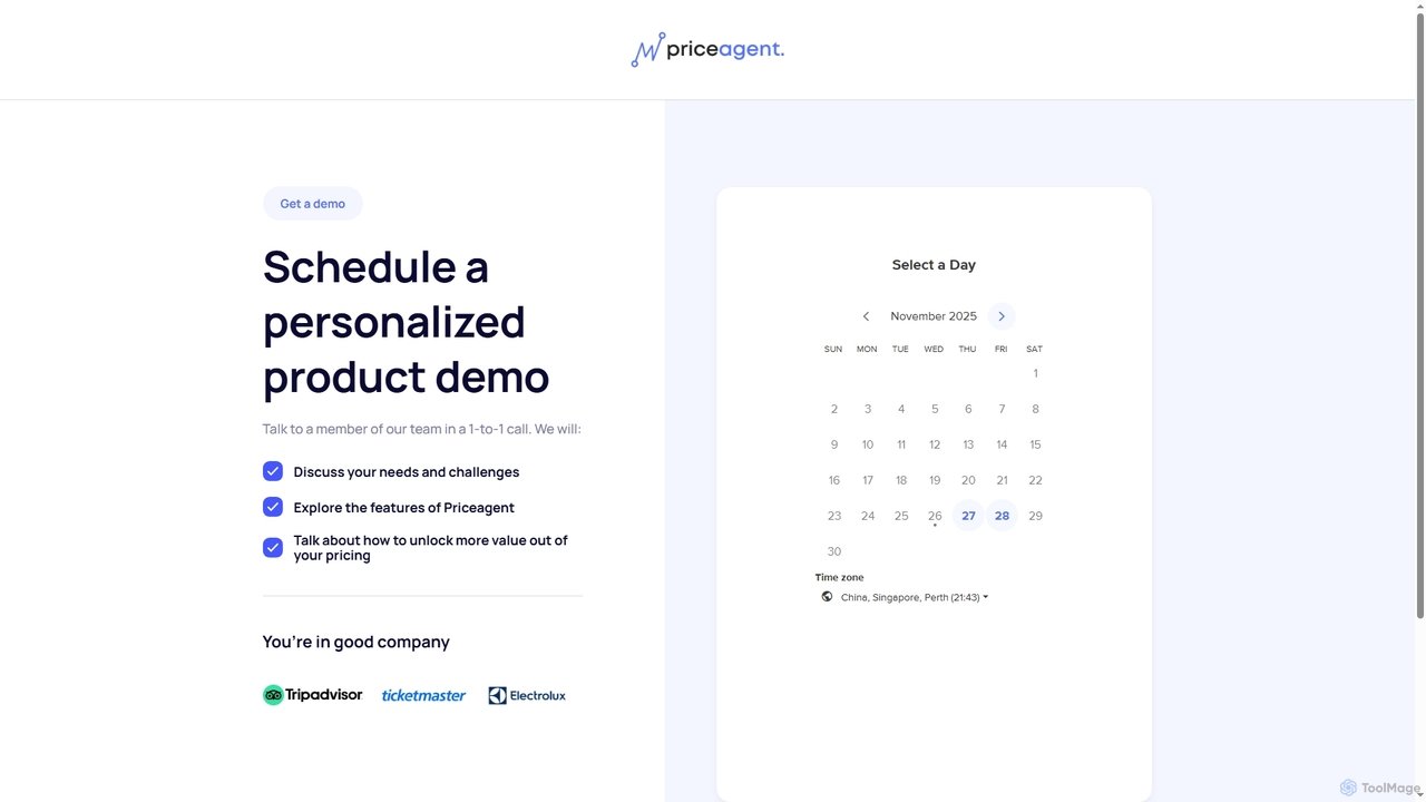 Priceagent | Schedule a personalized pricing review for Priceagent