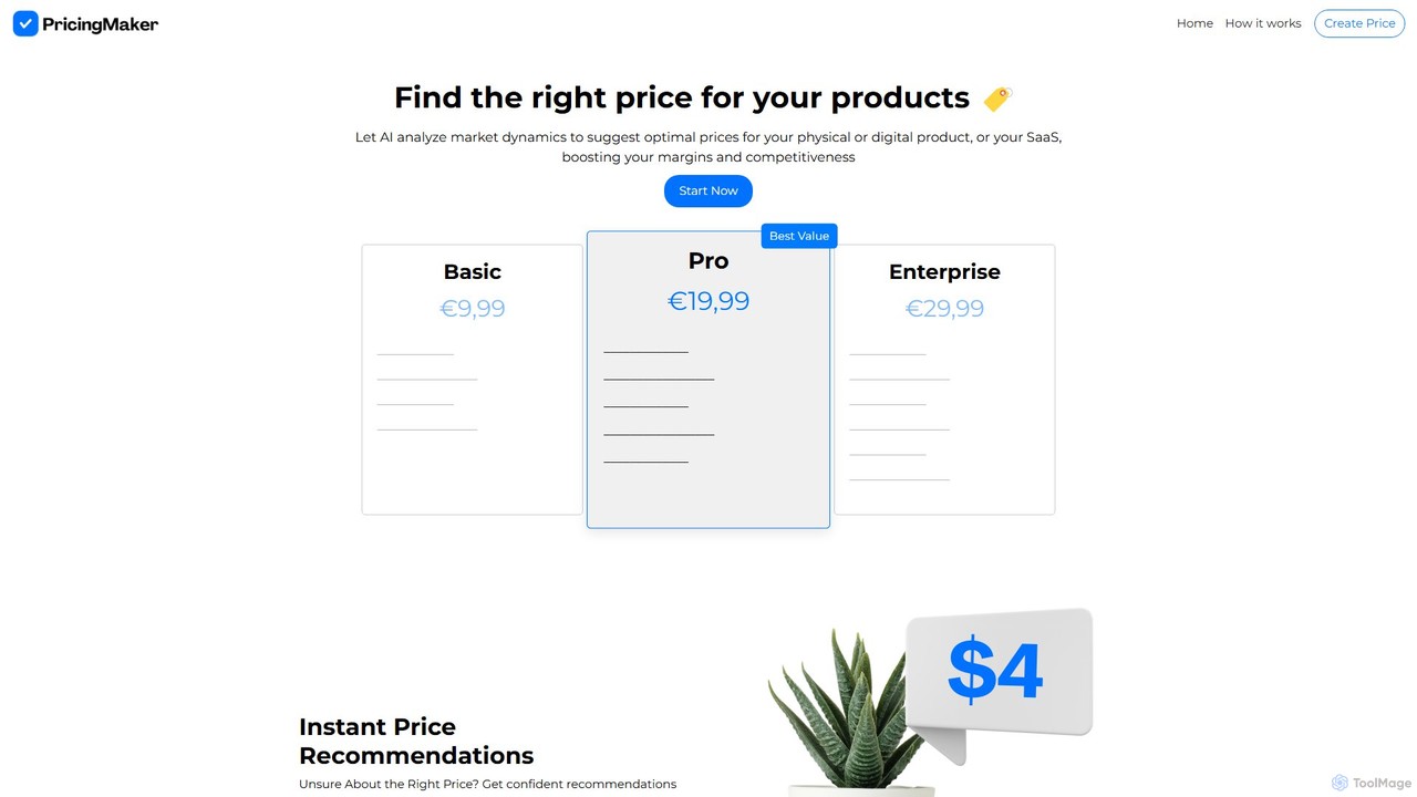 preview for Pricing Maker