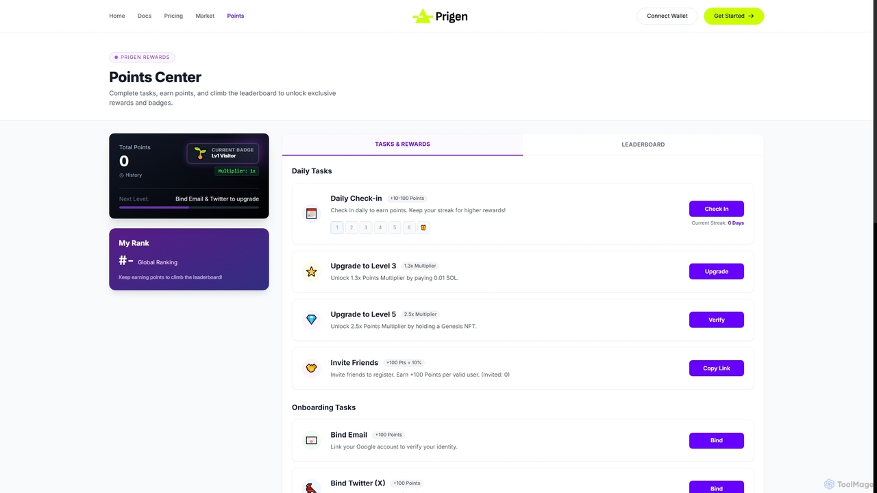 Points & Rewards | PriGen for Prigen