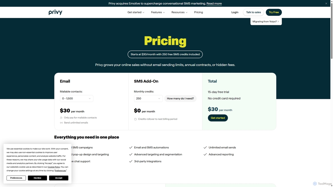 Privy | Pricing for Privy