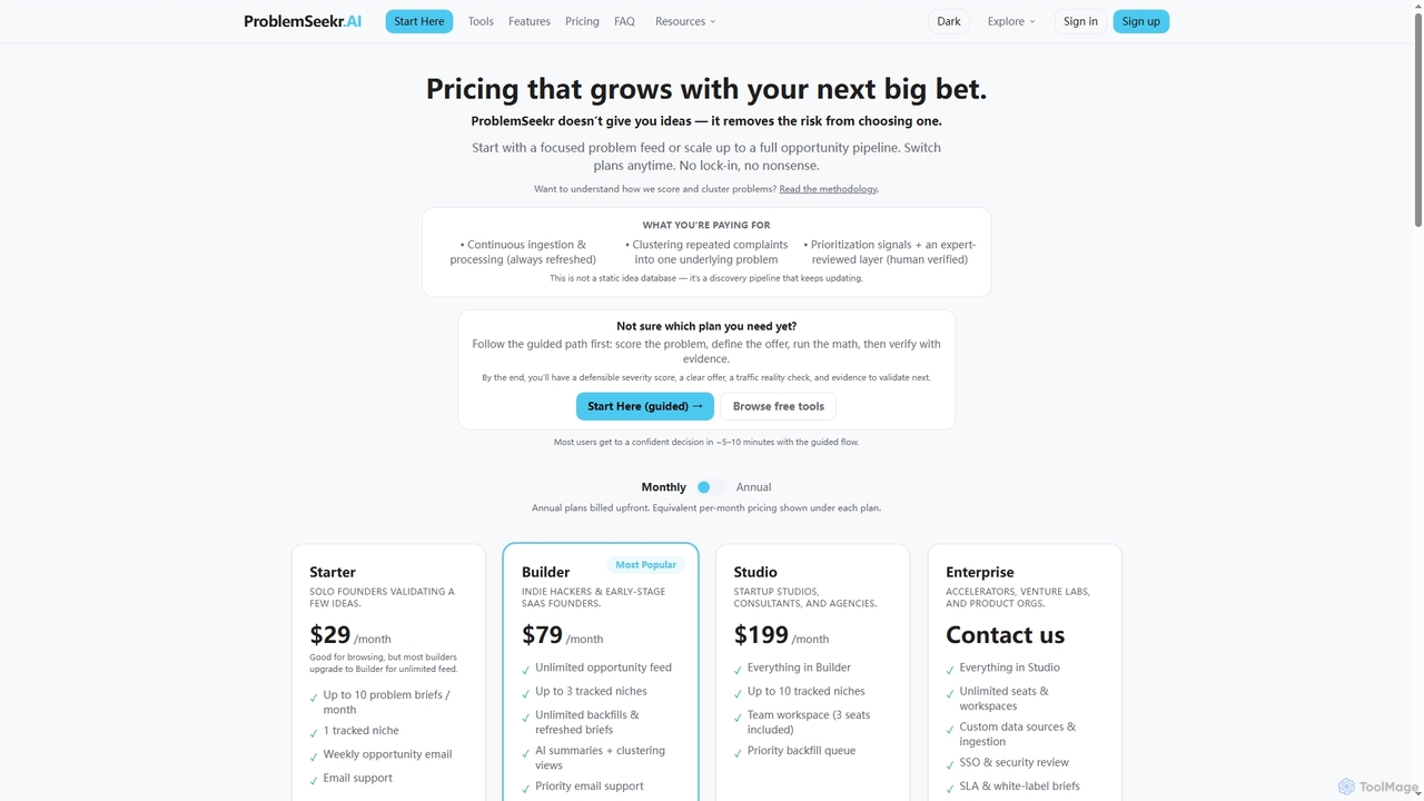 Pricing • ProblemSeekr.AI • ProblemSeekr.AI for ProblemSeekr