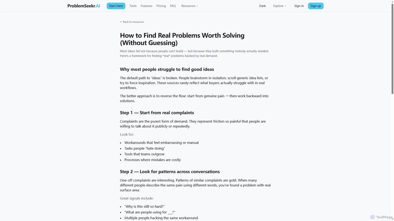 How to Find Real Problems Worth Solving (Without Guessing) • ProblemSeekr.AI • ProblemSeekr.AI for ProblemSeekr