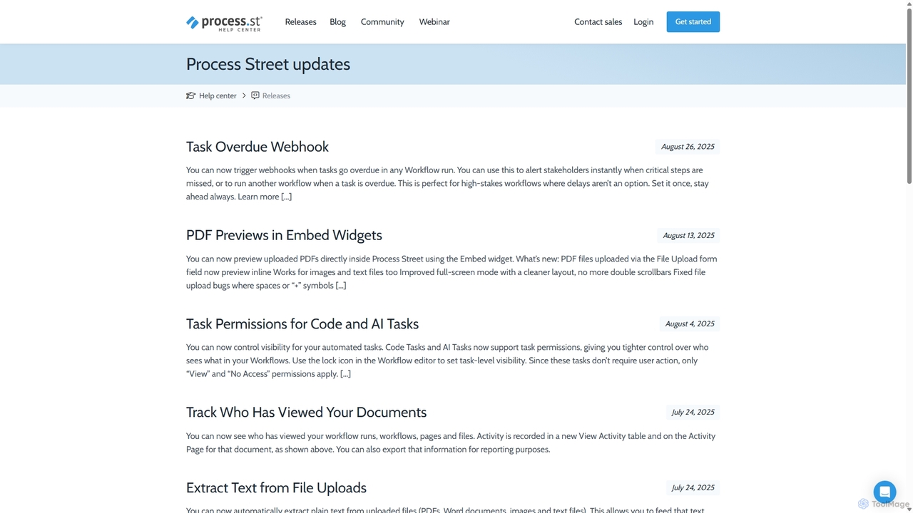 Release Blog - Process Street Help Center for Process Street