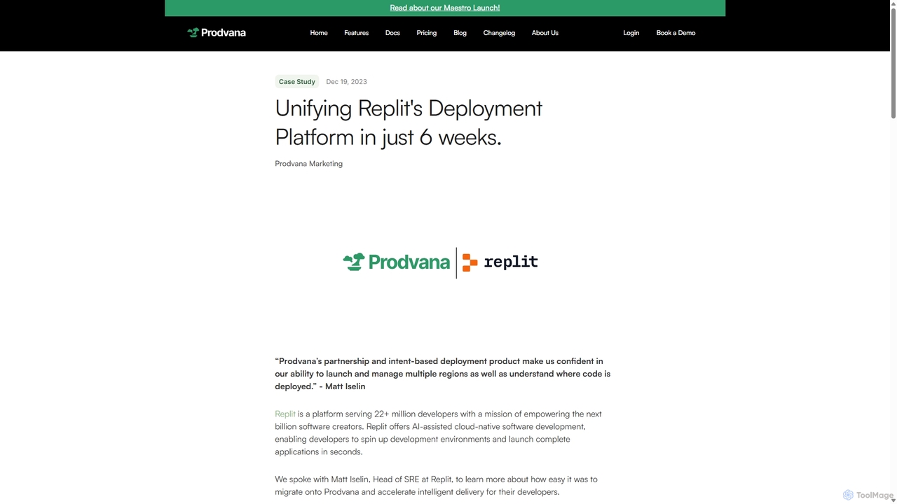 Unifying Replit's Deployment Platform in just 6 weeks. - Prodvana for Prodvana
