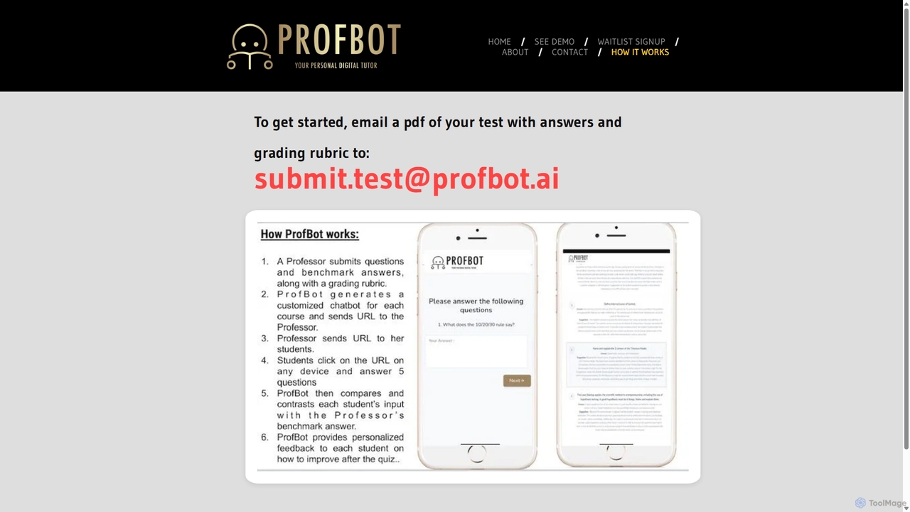 ProfBot: Your Personal Digital Tutor for ProfBot