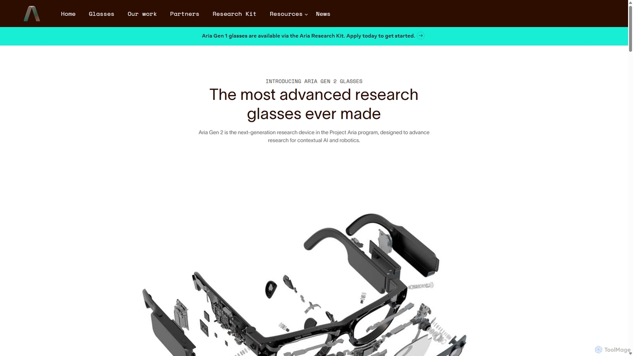 Aria Gen 2 Glasses | Project Aria for Project Aria