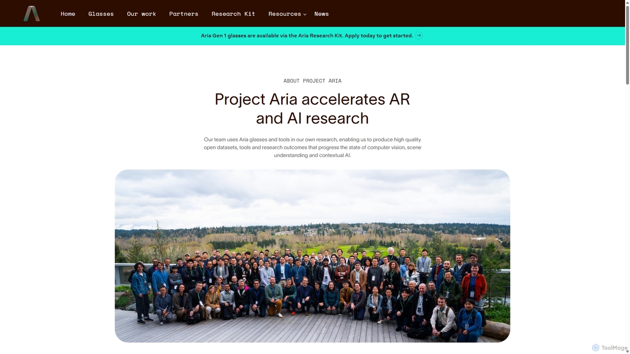Our work | Project Aria | Project Aria for Project Aria