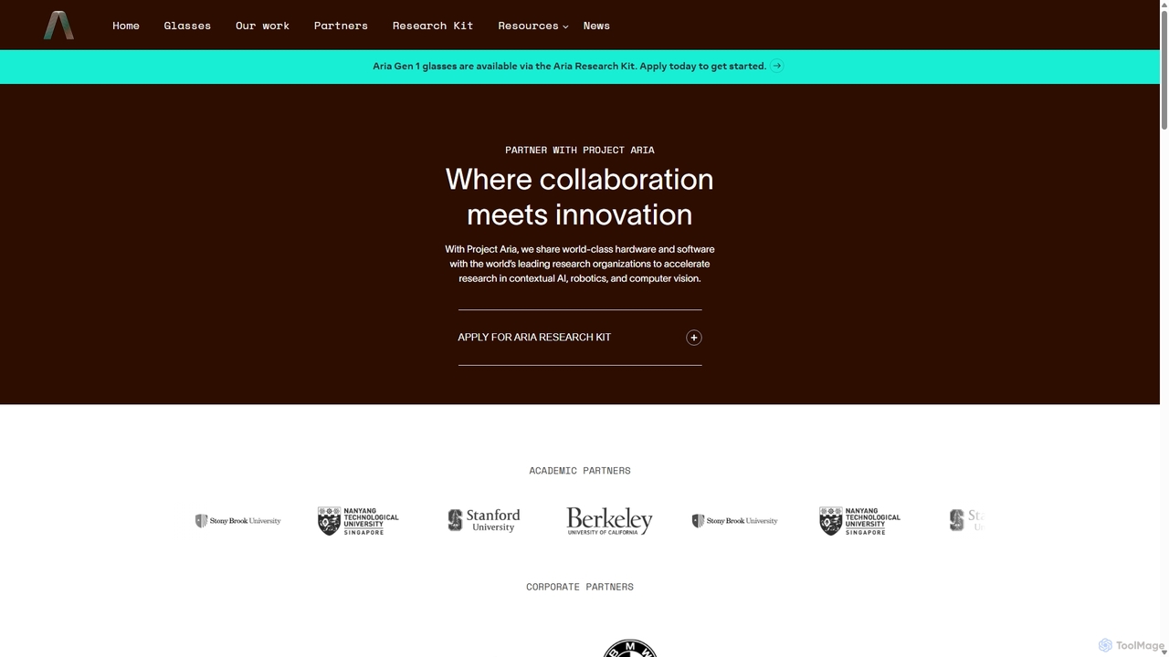Partners | Project Aria | Project Aria for Project Aria