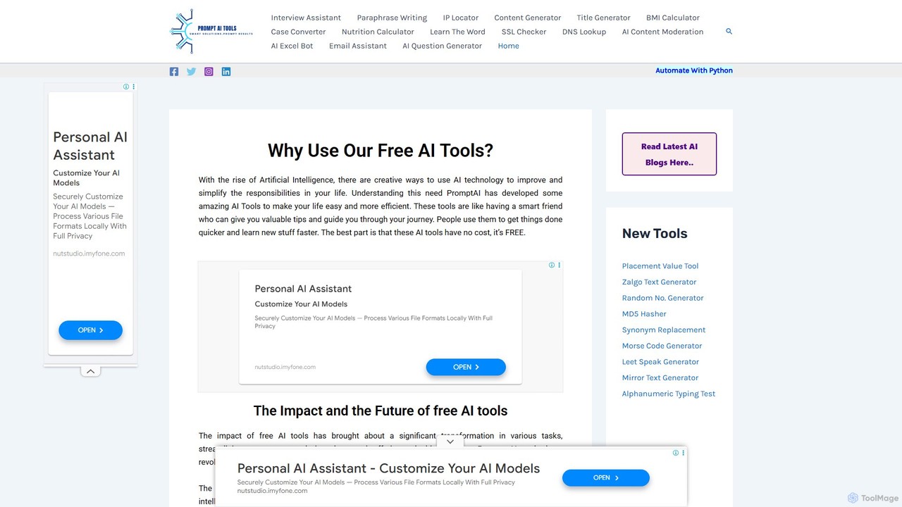 Prompt AI Tools