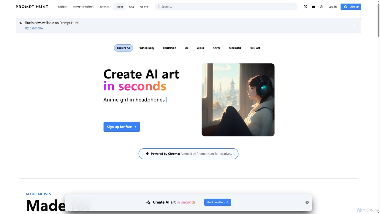 Prompt Hunt - Your home for exploring, creating, and sharing AI art for Prompt Hunt