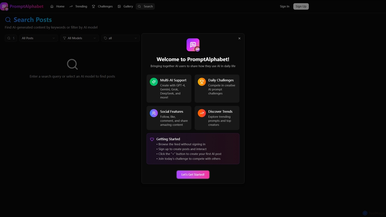 Search AI Prompts | PromptAlphabet for PromptAlphabet