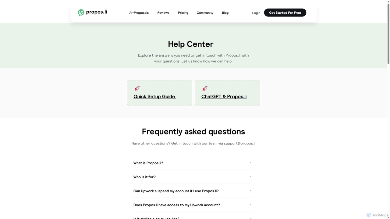 Propos.li - Help Center and Support for Freelancers for Propos.li
