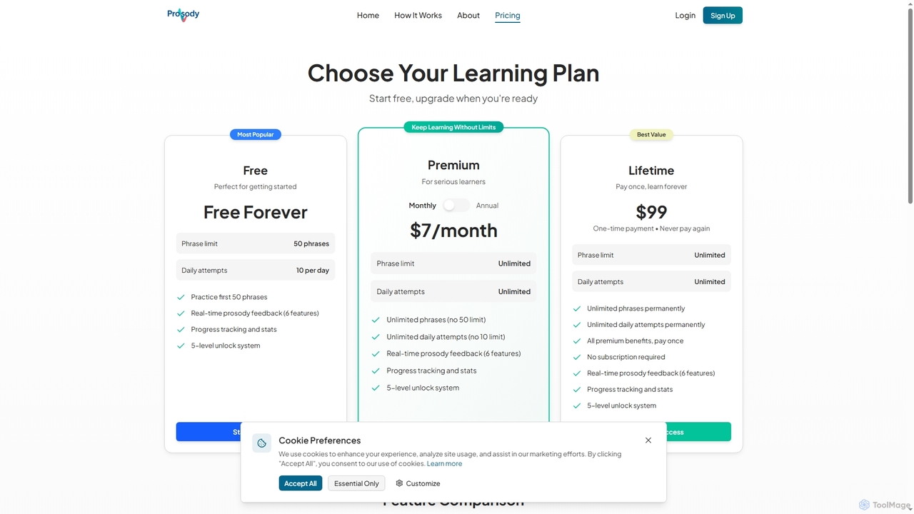 Pricing Plans | Prosody for Prosodylang