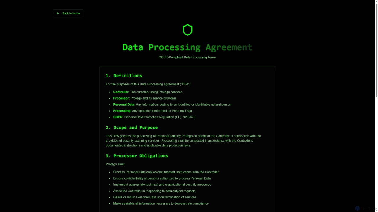 Protego - Website Security Scanner for Protego