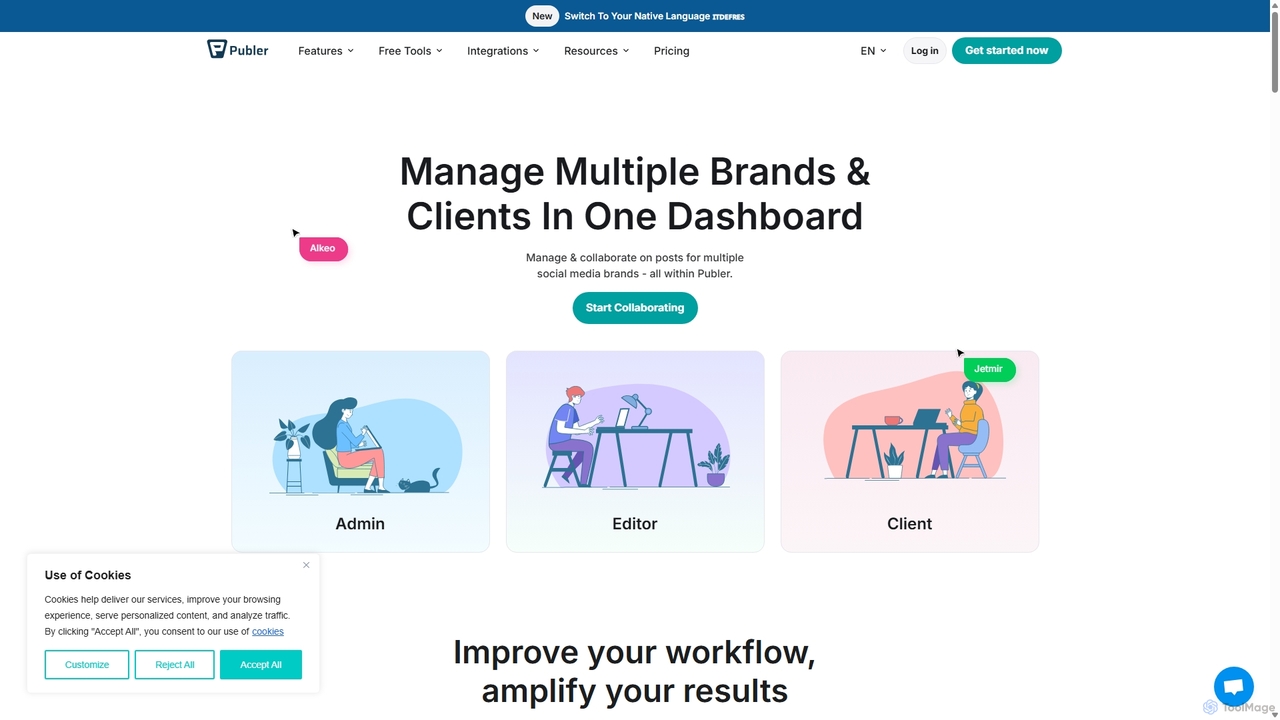 Smart Social Media Collaboration Tools | Publer Workspaces for Publer