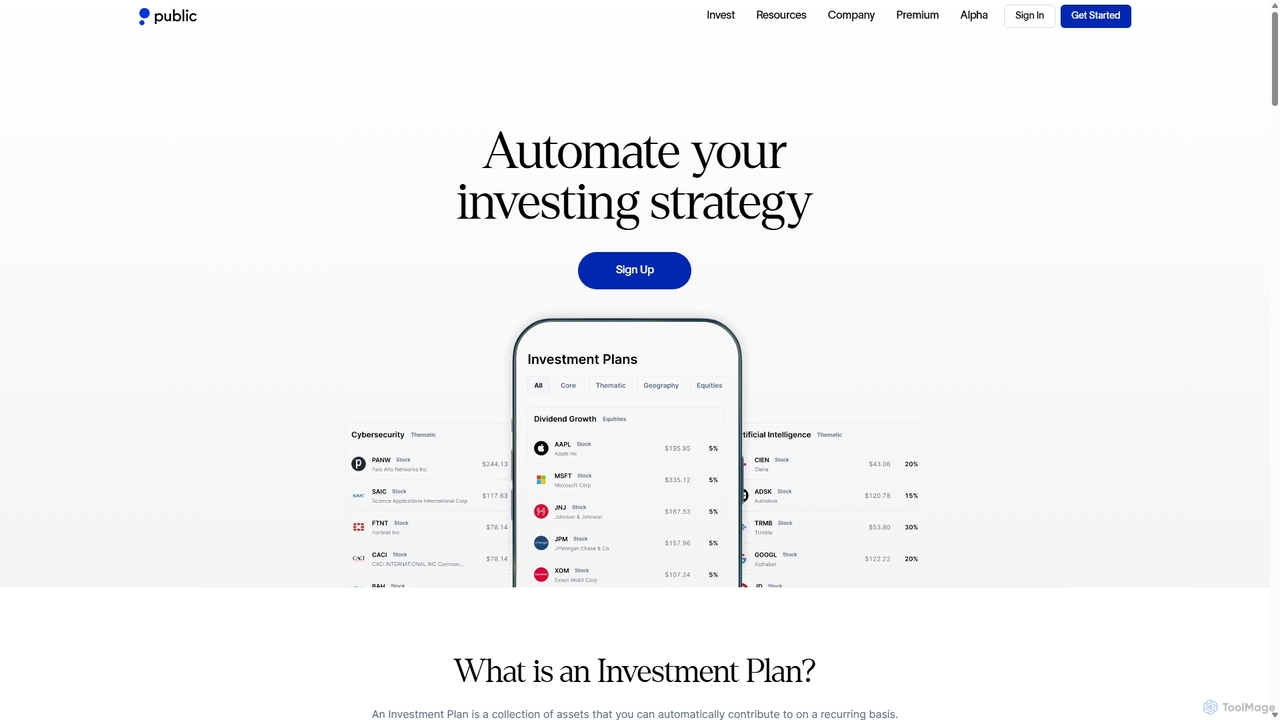Investment Plans - Build your own Investment Plans on Public.com for Public.com