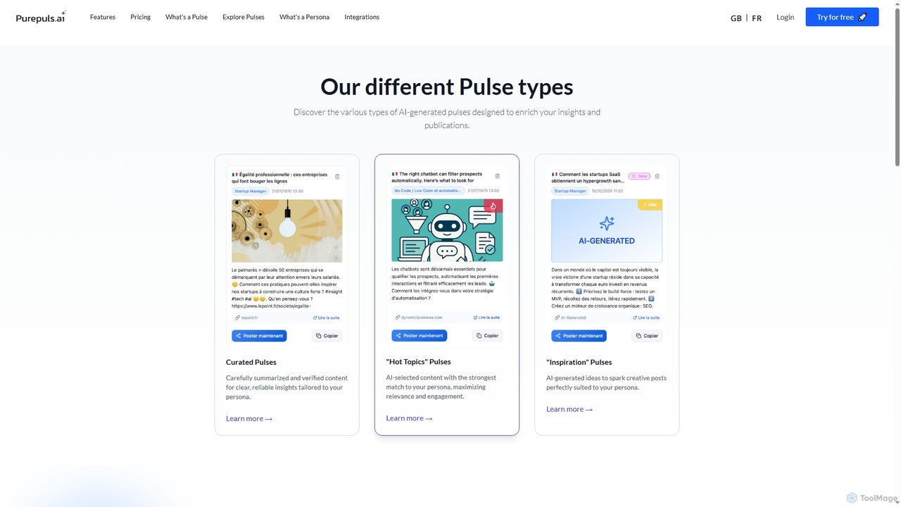 PurePuls.ai - AI-Powered Curated Content Generator for Purepuls