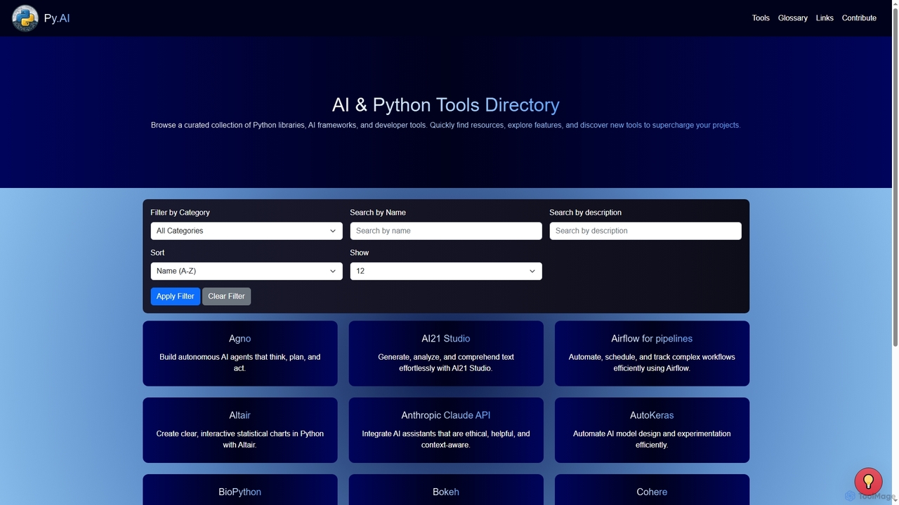 Browse All Python AI Tools | Py.AI Directory for Py