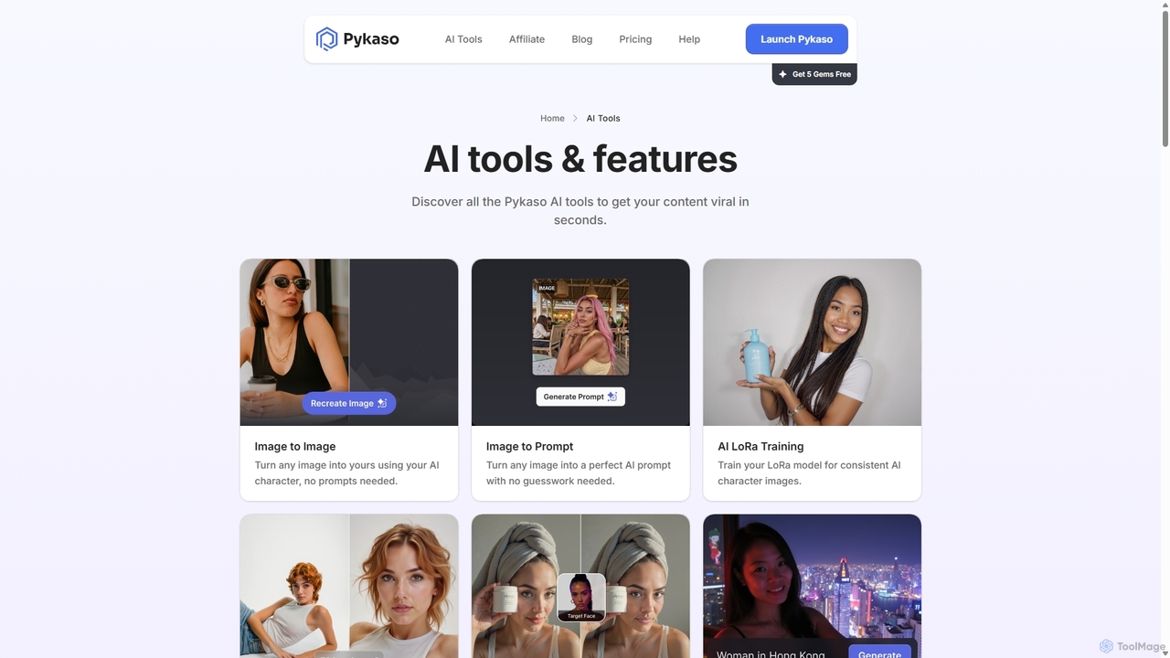 Pykaso AI Tools | All-in-One Generative AI for Pykaso