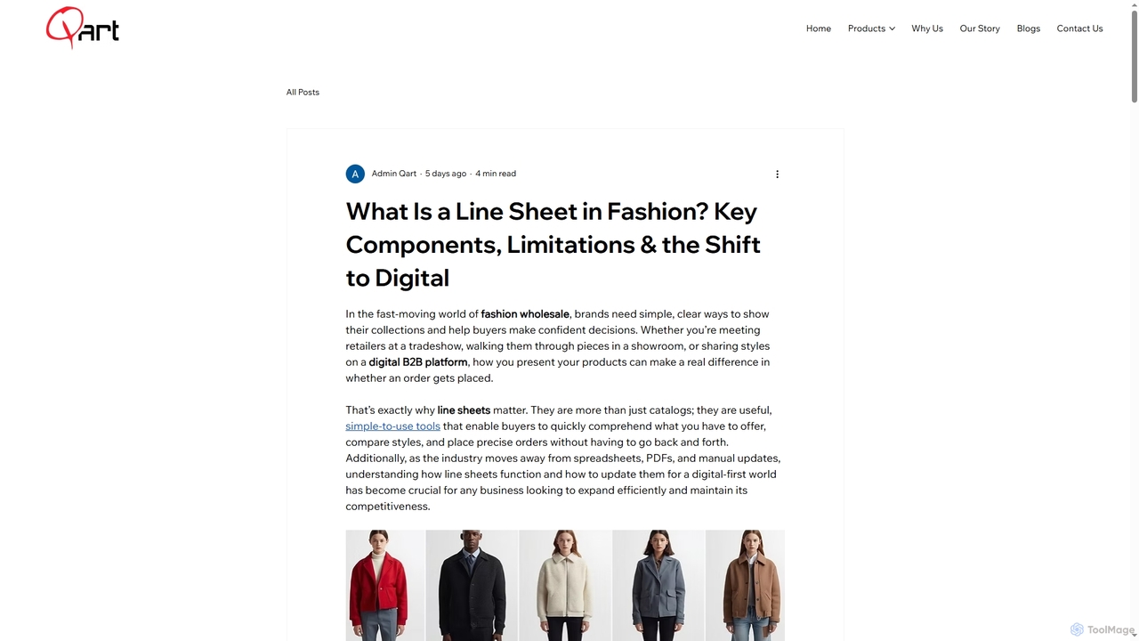 What Is a Line Sheet in Fashion? Key Components, Limitations & the Shift to Digital for QArt