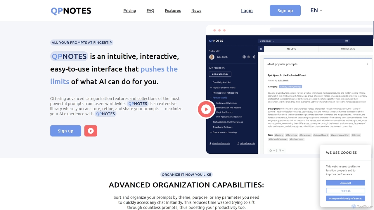 QPNotes features for QPNOTES