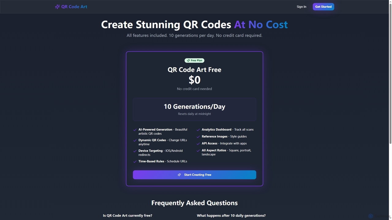 Pricing - Free AI QR Code Generator | QR Code Art for Qrcodeart