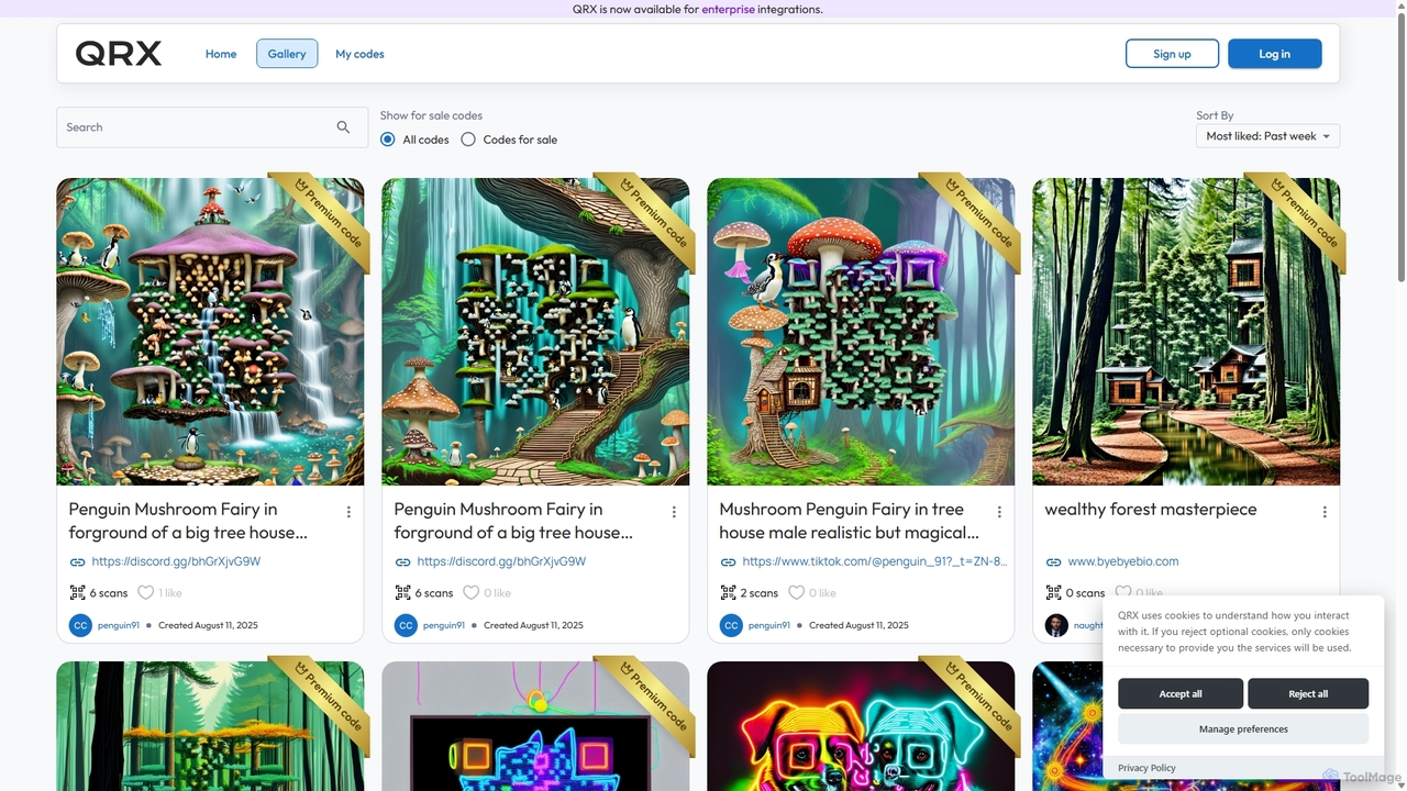 QRX Gallery | QRX Codes for QRX