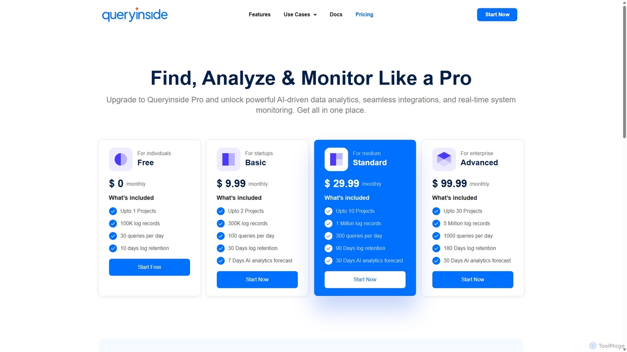 Pricing - queryinside for Queryinside