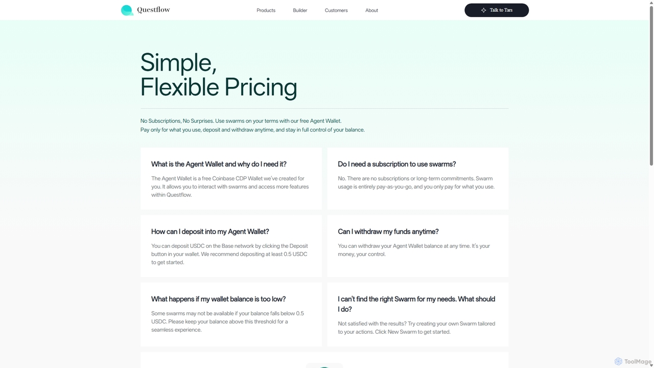 Pricing - Questflow AI Agent Platform for Questflow