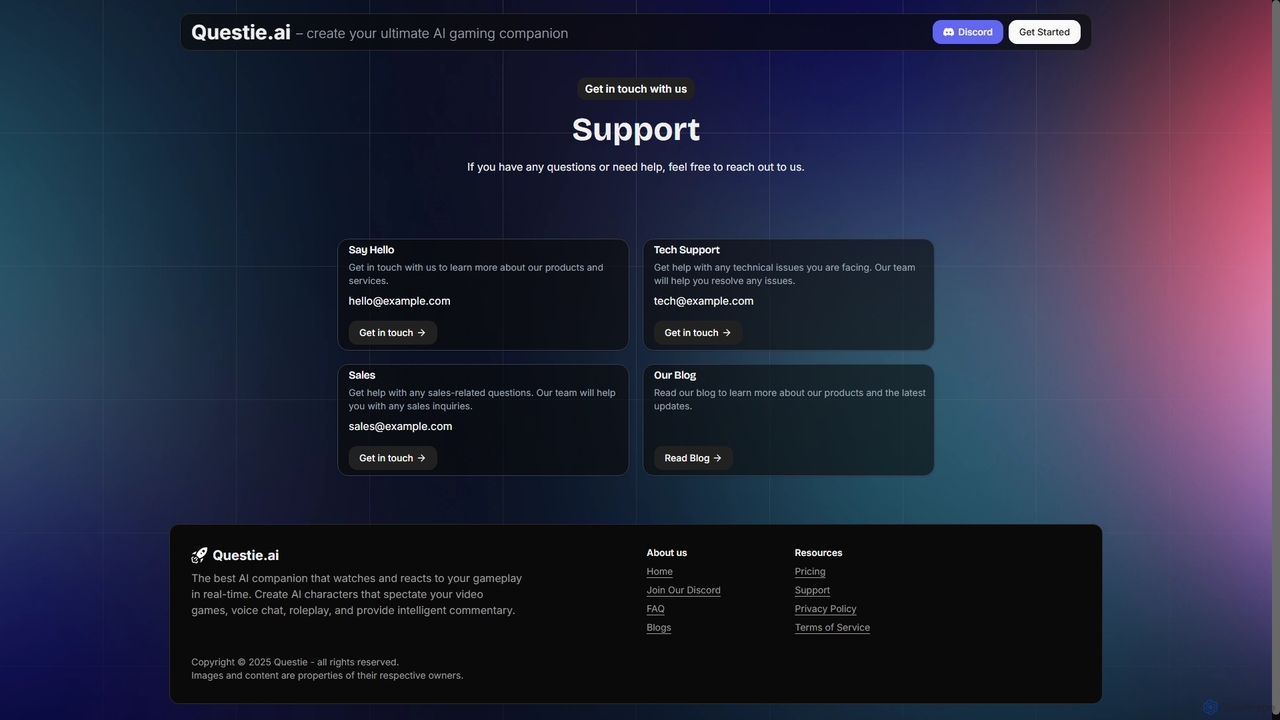 Support | Questie.ai for Questie