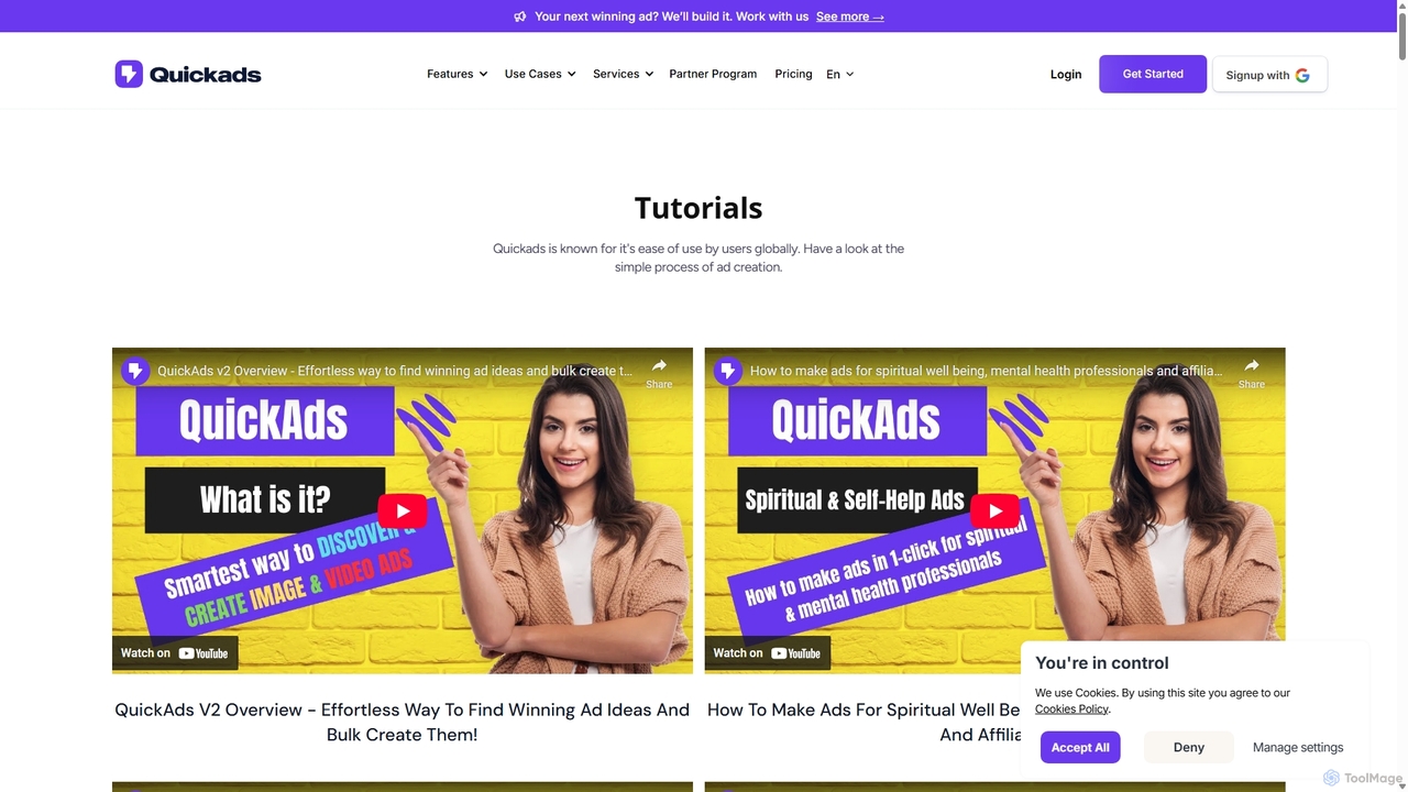Tutorials | Quickads for Quickads