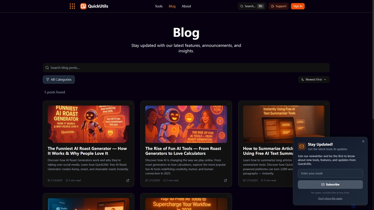 Blog - QuickUtils for QuickUtils
