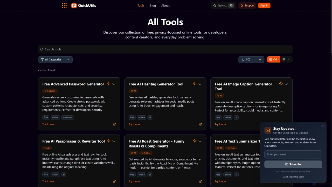 All Tools - QuickUtils for QuickUtils