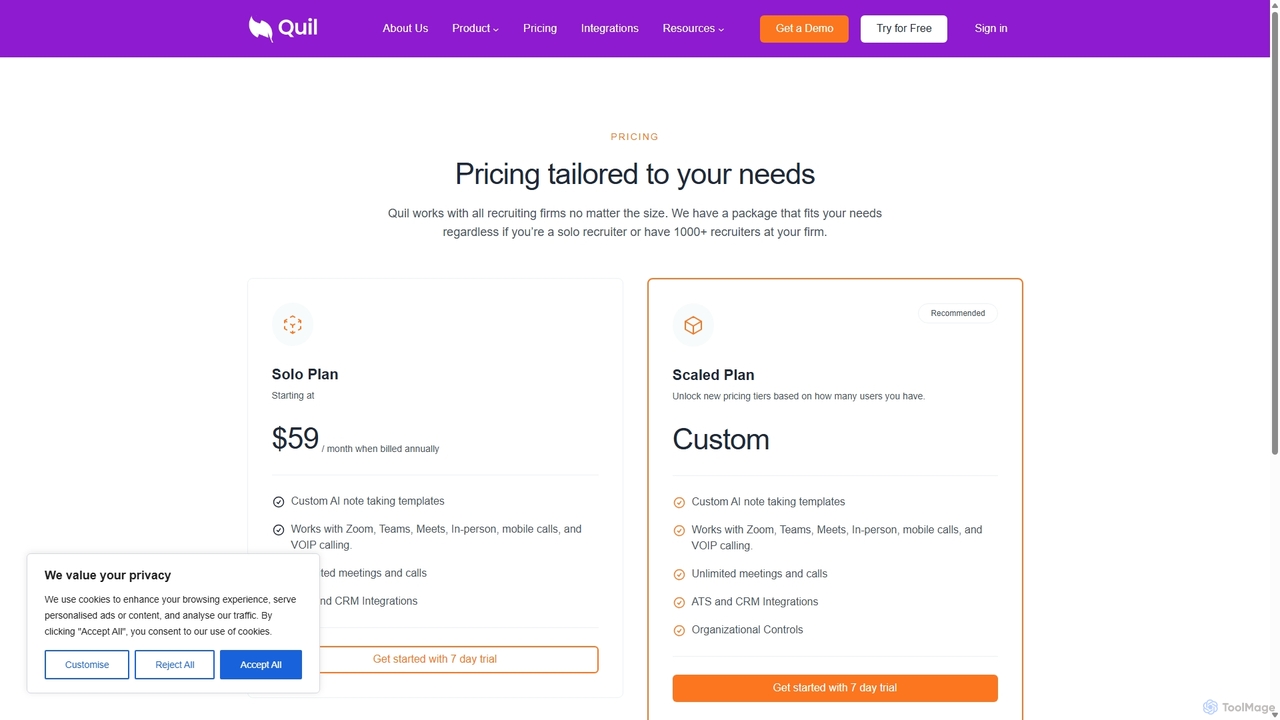 Pricing - QUIL for QUIL
