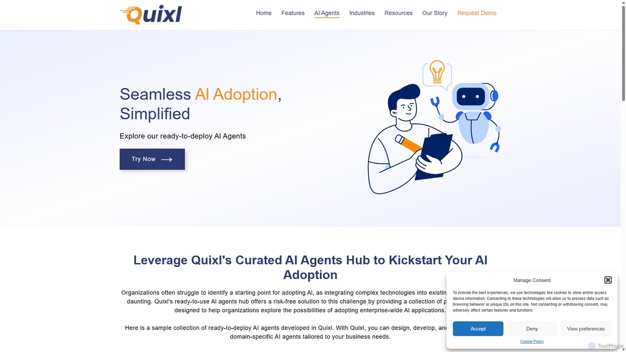 AI Agents Hub: AI Adoption with Quixl's Ready-to-deploy Agents for Quixl