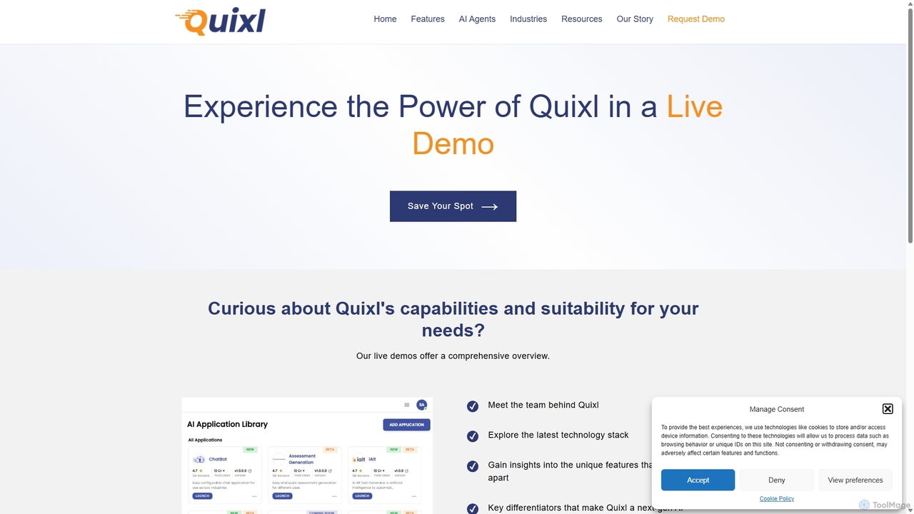 Quixl Live Demo: Explore Tech Stack & Next-Gen AI Accelerator for Quixl