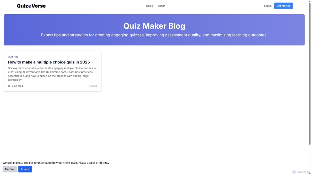 QuizoVerse - AI Quiz Generator for QuizCanvasAI