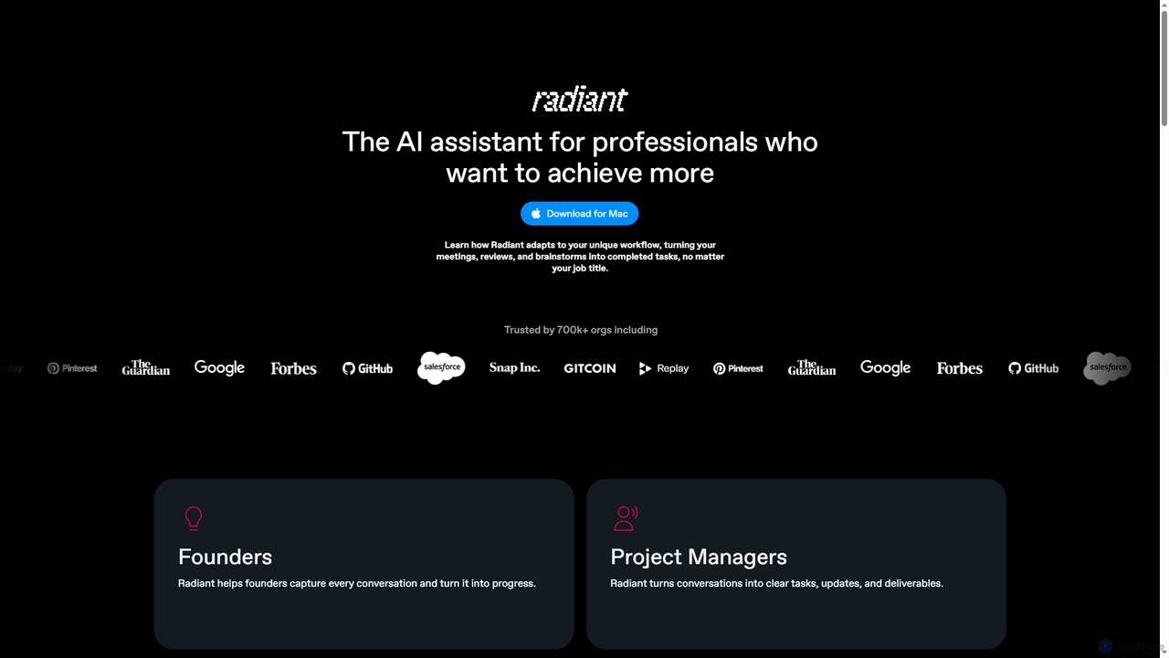 Radiant use cases: AI workflow for every professional for Radiant