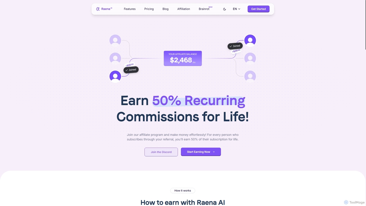 Affiliate | Raena AI for Raena AI
