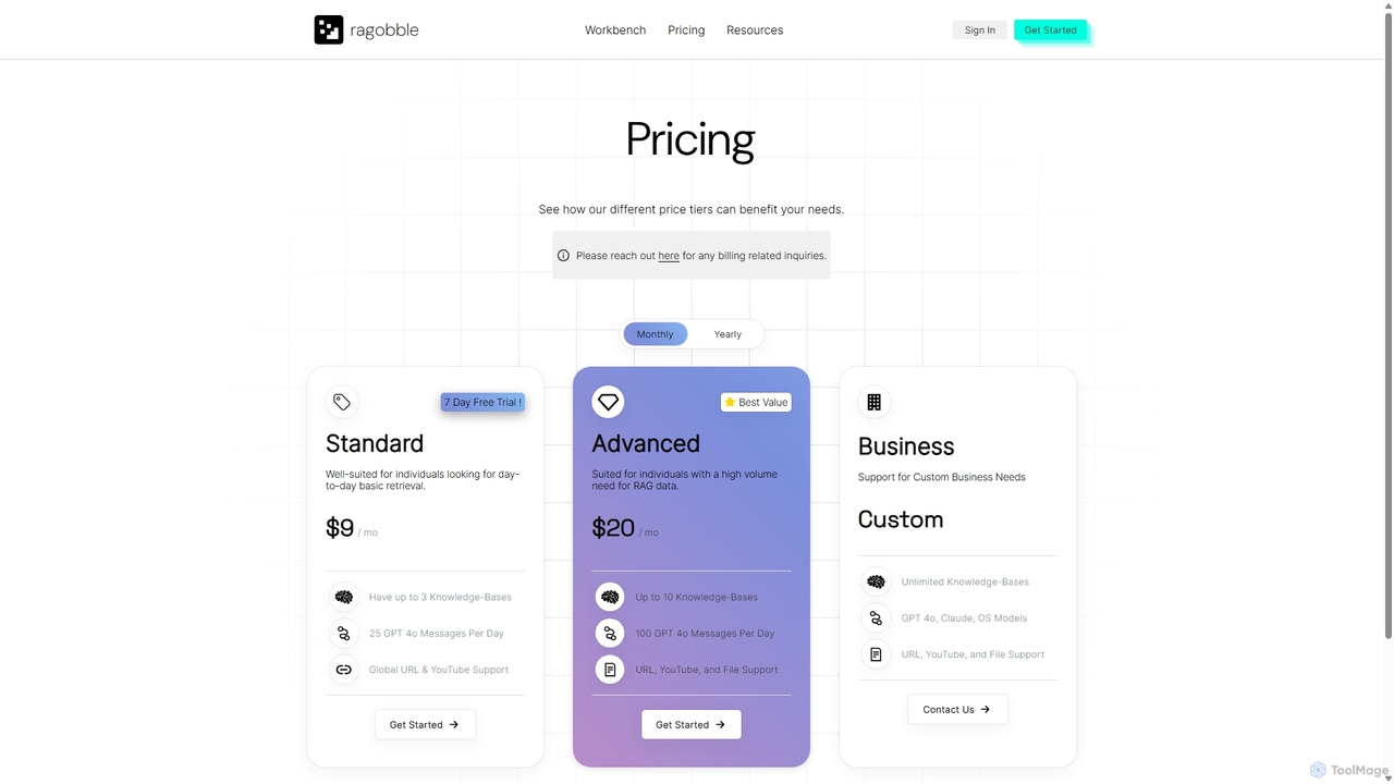 ragobble - Pricing for Ragobble
