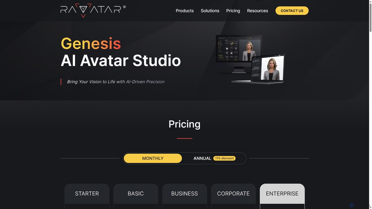 Genesis AI Avatar Studio - RAVATAR: Real-time Interactive 3D AI Avatars and Digital Humans for Ravatar