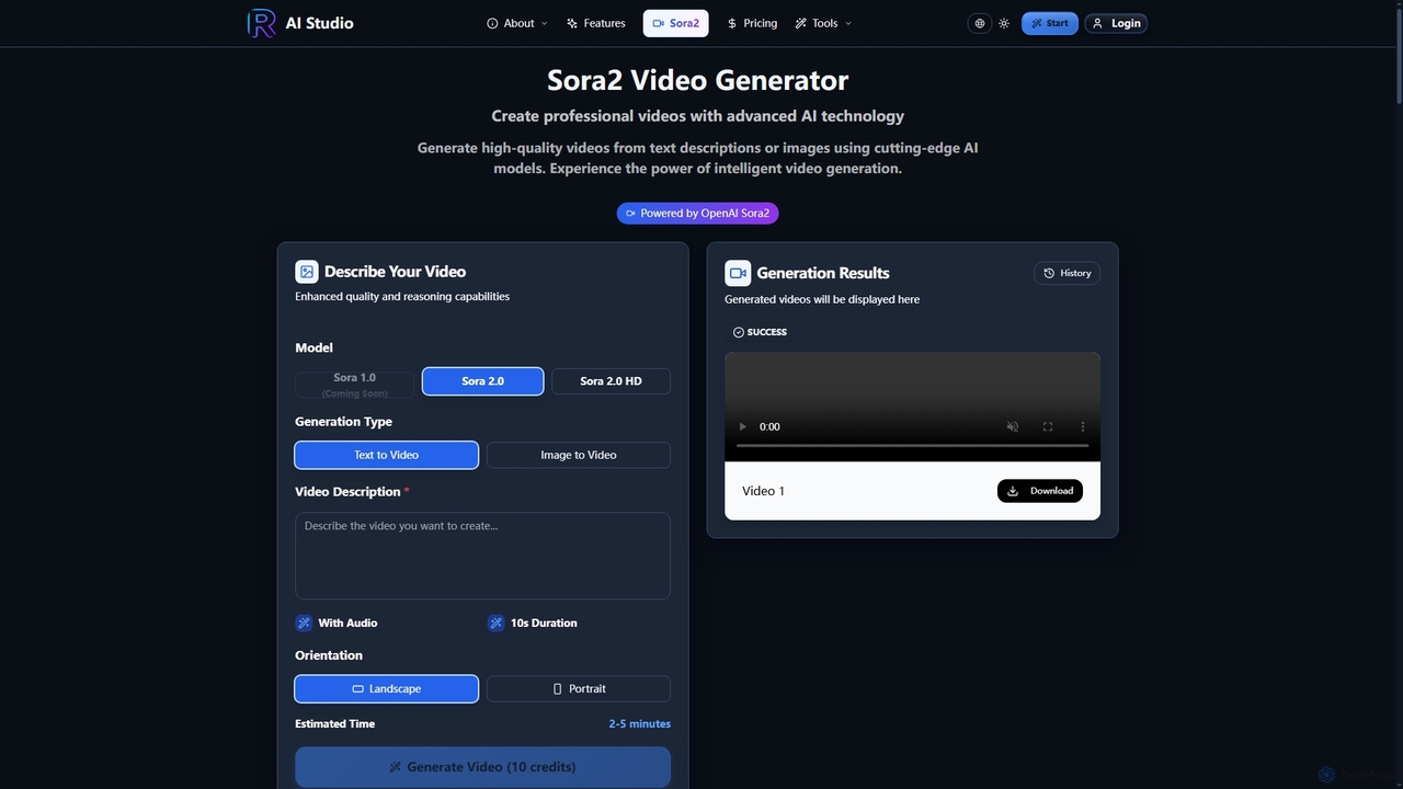 Sora 2.0 Video Generator - Advanced AI Video Creation for Ray3