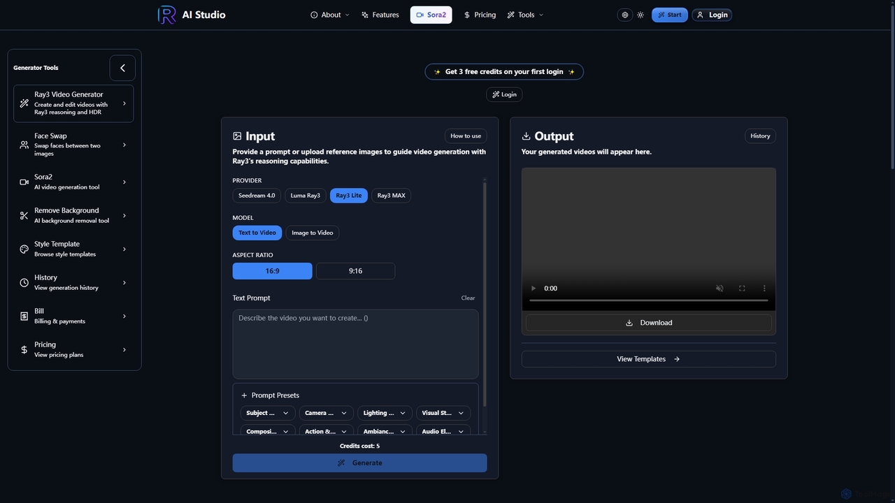 Ray3 AI | AI Video Generator for Ray3