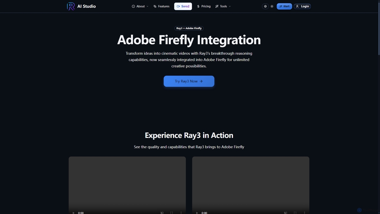 Adobe Firefly Integration - Ray3 AI Video Generation for Ray3