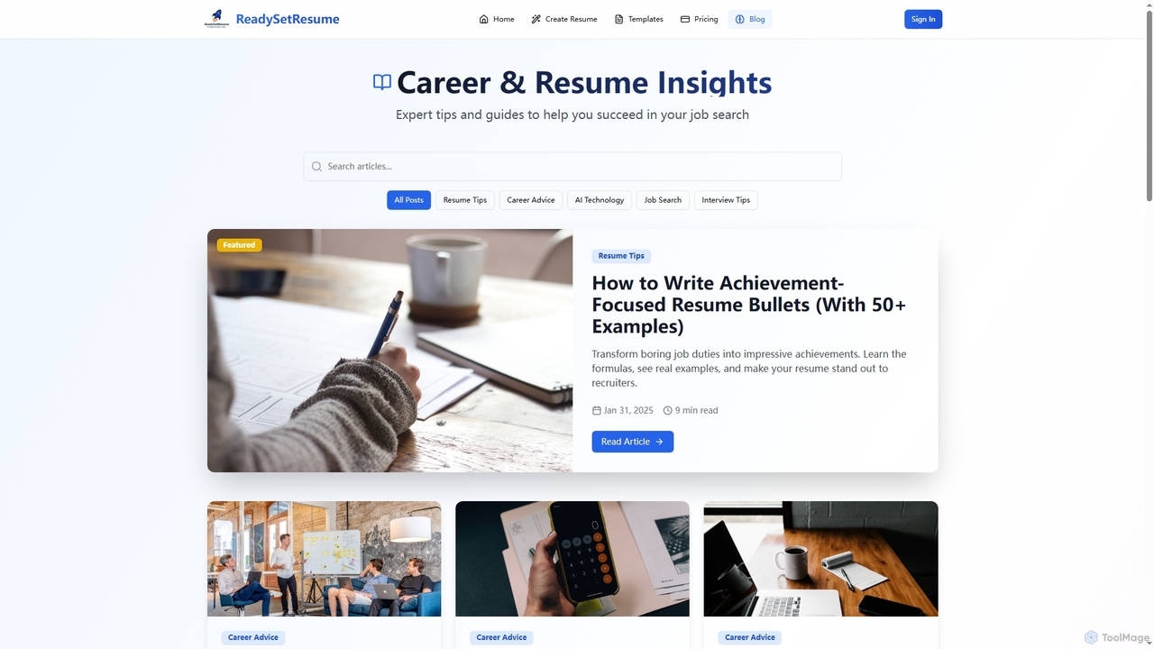 Resume & Career Blog - Expert Tips | ReadySetResume for ReadySetResume