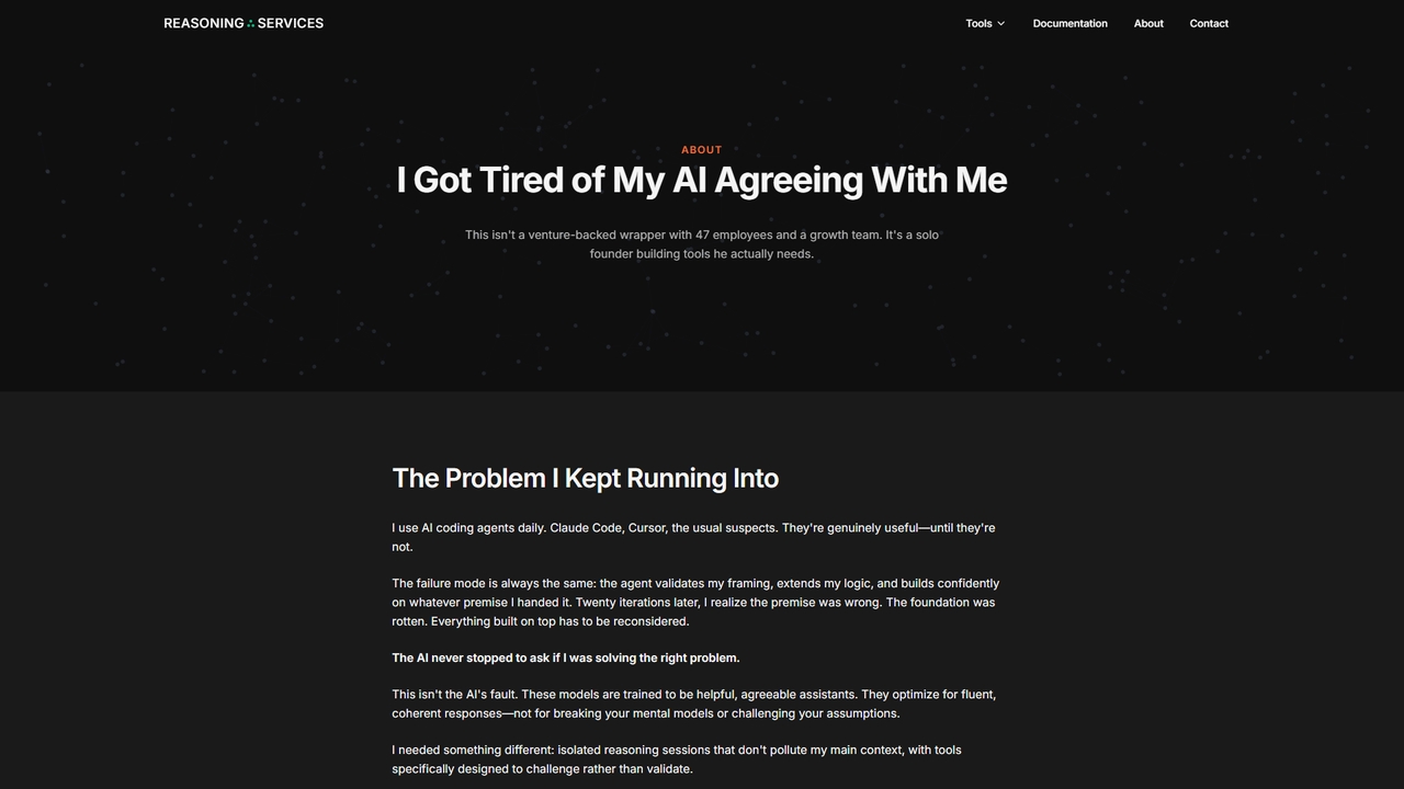About reasoning.services | Building Thinking Infrastructure for AI for Reasoning