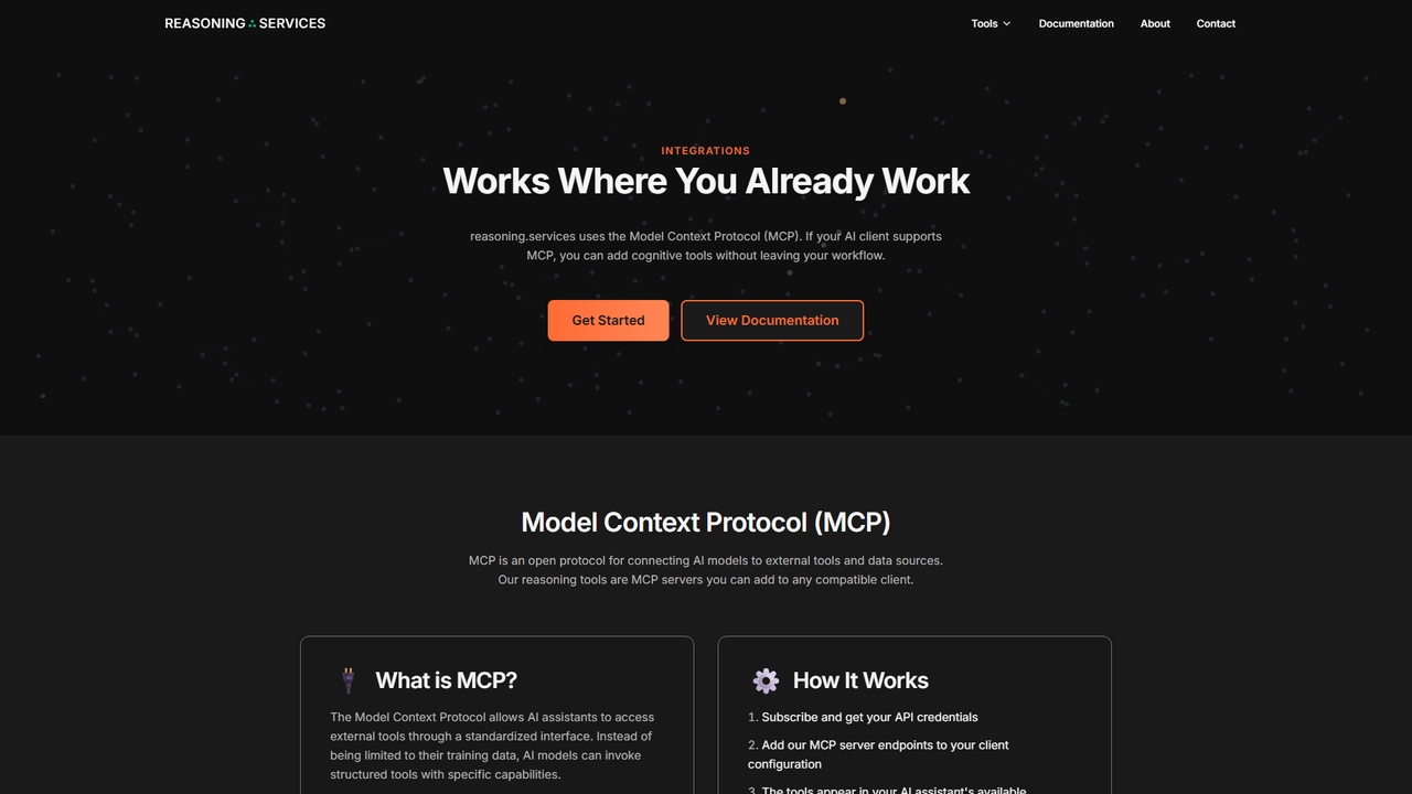 Integrations | reasoning.services for Reasoning