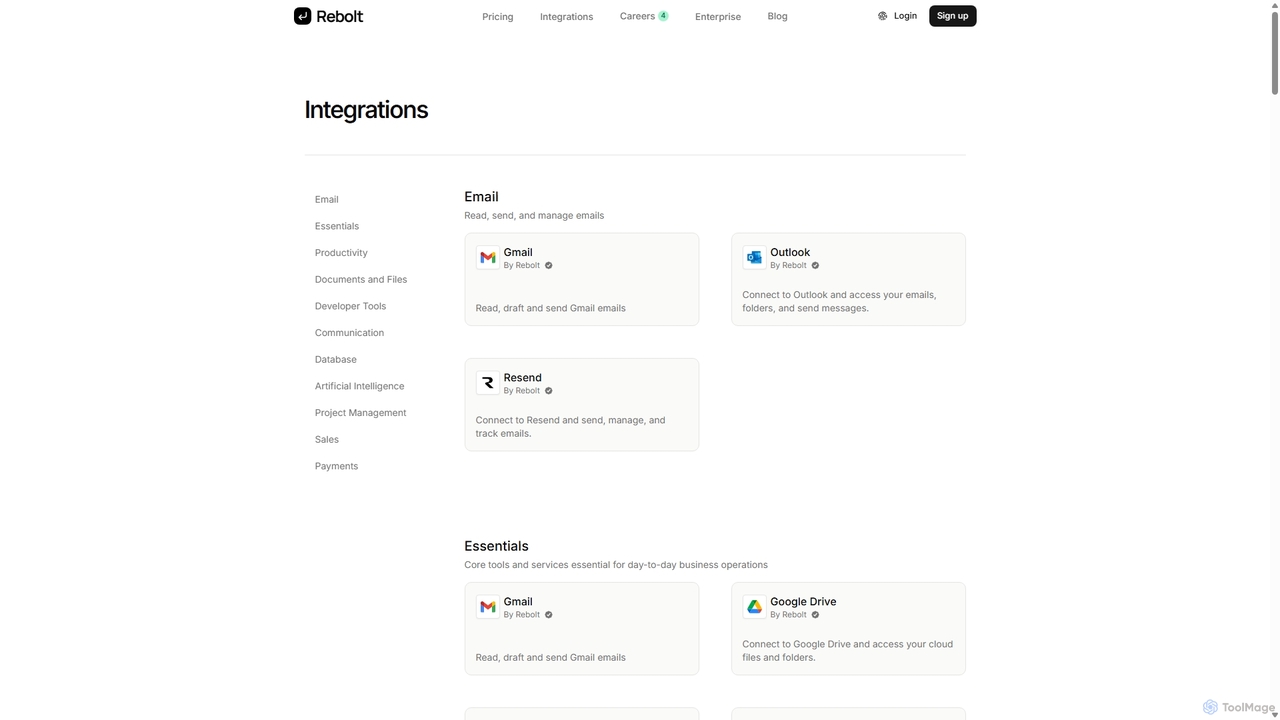 Integrations · Rebolt for Rebolt