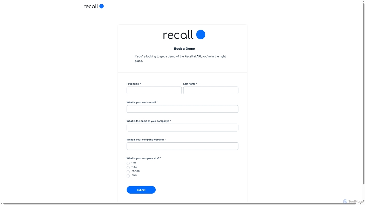 Book a Demo for Recall.ai